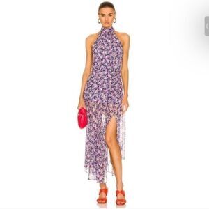 New Veronica Beard Leila Silk Tiered Floral MIDI Dress Size 4 Revolve